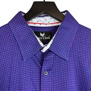 Butter Cloth Regular Fit Dress Shirt Cotton Blue Pink - XL